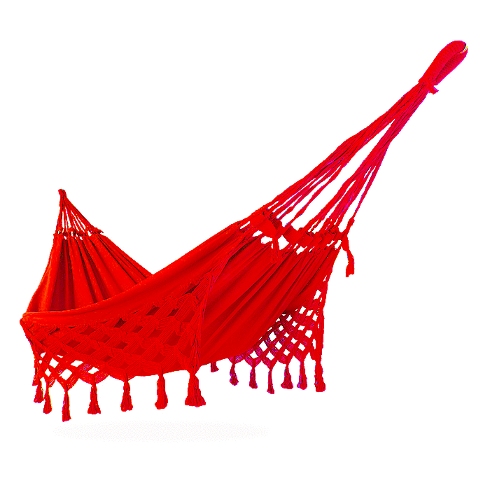 Rede de Descanso de Luxo Vermelha - Varanda Escama